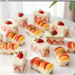 کپسول کاپ کیک نسوز مدل لبه گرد مستطیل مجموعه 100 عددی