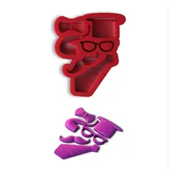 قالب سیلیکونی مولد فوندانت مدل ست مردانه