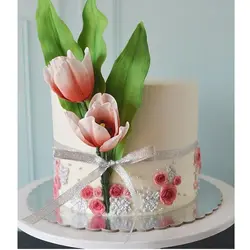 ست وینر و کاتر فوندانت بهگز مدل گل لاله مجموعه 5 عددی