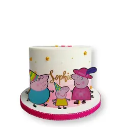 تاپر و ابزار تزیین کیک بهگز مدل پپا پیگ مجموعه 4 عددی