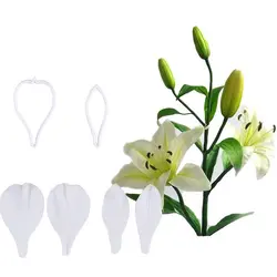 ست کاتر و وینر سیلیکونی فوندانت بهگز مدل گل آلسترومریا مجموعه 6 عددی