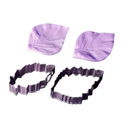 ست کاتر و وینر سیلیکونی فوندانت بهگز مدل برگ گل کوکب مجموعه 4 عددی