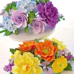 ست کاتر و وینر سیلیکونی فوندانت بهگز مدل برگ گل کوکب مجموعه 4 عددی