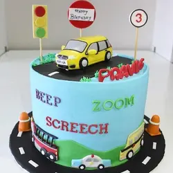 قالب سیلیکونی مولد فوندانت و تزیین کیک مدل ماشین