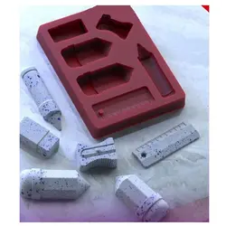 قالب سیلیکونی مولد فوندانت و تزیین کیک مدل لوازم تحریر