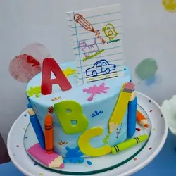 قالب سیلیکونی مولد فوندانت و تزیین کیک مدل لوازم تحریر