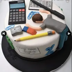 قالب سیلیکونی مولد فوندانت و تزیین کیک مدل لوازم تحریر