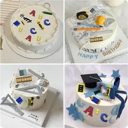 قالب سیلیکونی مولد فوندانت و تزیین کیک مدل لوازم تحریر