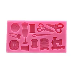 قالب سیلیکونی مولد فوندانت و تزیین کیک مدل ابزار و لوازم خیاطی