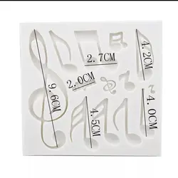 قالب سیلیکونی مولد فوندانت و تزیین کیک مدل نت موسیقی