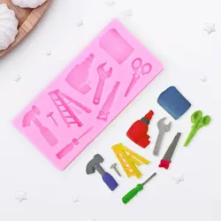 قالب سیلیکونی و مولد فوندانت تزیین کیک بهگز مدل ابزار آلات