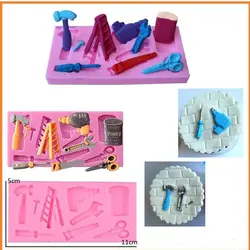 قالب سیلیکونی و مولد فوندانت تزیین کیک بهگز مدل ابزار آلات