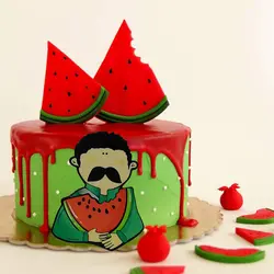 تاپر و ابزار تزیین کیک بهگز مدل یلدا با عیالمون