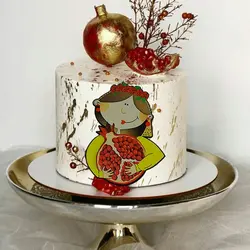 تاپر و ابزار تزیین کیک بهگز مدل یلدا با آقامون