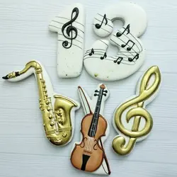 کاتر شیرینی پزی مدل ست ملودی و نت موسیقی مجموعه 3 عددی