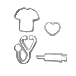 کاتر شیرینی پزی و کوکی مدل ست پزشکی مجموعه 4 عددی