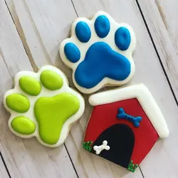 کاتر شیرینی پزی و کوکی مدل سگ و استخوان مجموعه 4 عددی