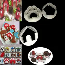 کاتر شیرینی پزی و کوکی مدل سگ و استخوان مجموعه 4 عددی