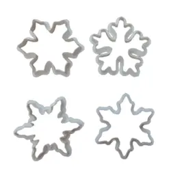 کاتر شیرینی پزی و کوکی مدل دانه برف مجموعه 4 عددی