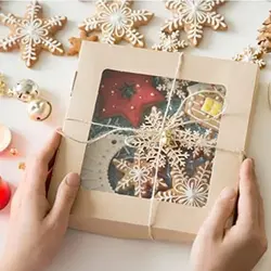 کاتر شیرینی پزی و کوکی مدل دانه برف مجموعه 4 عددی