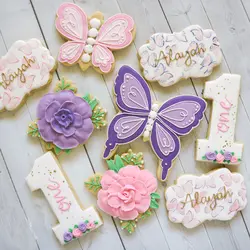 کاتر شیرینی پزی و کوکی مدل پروانه مجموعه 4 عددی