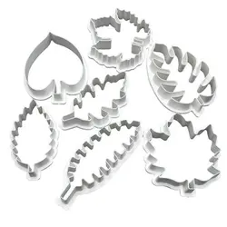 کاتر شیرینی پزی و کوکی مدل انواع برگ مجموعه 7 عددی