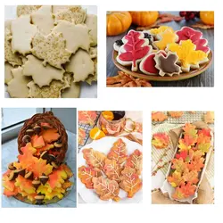 کاتر شیرینی پزی و کوکی مدل انواع برگ مجموعه 7 عددی