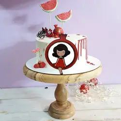 تاپر و ابزار تزیین کیک بهگز مدل دخترک و انار شب یلدا