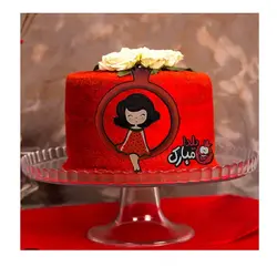 تاپر و ابزار تزیین کیک بهگز مدل دخترک و انار شب یلدا