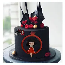 تاپر و ابزار تزیین کیک بهگز مدل دخترک و انار شب یلدا