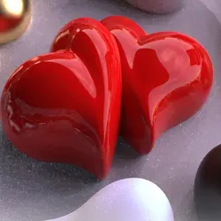 قالب سیلیکونی کیک و دسر مدل قلب 2 نفره سه بعدی