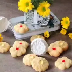 کاتر فشاری شیرینی پزی مدل گل فلورا مجموعه 2 عددی