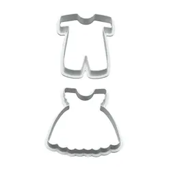 کاتر شیرینی پزی مدل لباس نوزاد مجموعه 2 عددی