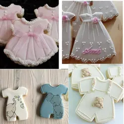 کاتر شیرینی پزی مدل لباس نوزاد مجموعه 2 عددی