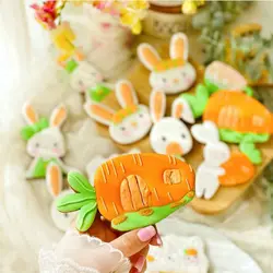 کاتر شیرینی پزی خرگوش و هویج مدل عید پاک مجموعه 4 عددی