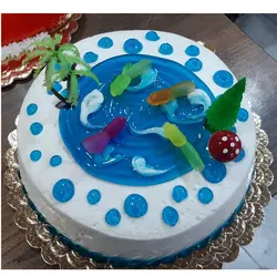 ماهی تزیینی کیک ژله ای بسته 100 عددی