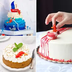 ماهی تزیینی کیک ژله ای بسته 100 عددی