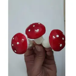ابزار و ماکت تزیین کیک مدل قارچ سایز بزرگ مجموعه 3 عددی