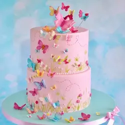 خلال فینگر فود و تزیین کیک مدل پروانه مجموعه 12 عددی