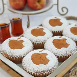 کپسول کیک و شیرینی پزی مدل پای سیب بسته 100 عددی