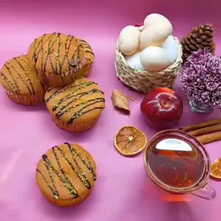 کپسول کیک و شیرینی پزی مدل پای سیب بسته 100 عددی