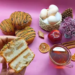 کپسول کیک و شیرینی پزی مدل پای سیب بسته 100 عددی