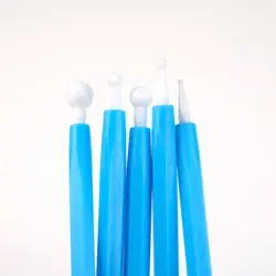 ابزار فوندانت و گلسازی مدل سمبه پلاستیکی مجموعه 5 عددی