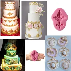 قالب سیلیکونی مولد فوندانت بهگز مدل حاشیه و پایه مدرن متوسط