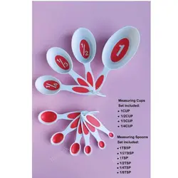 پیمانه اندازه گیری آشپزی و شیرینی مدل قاشقی مجموعه 6 عددی