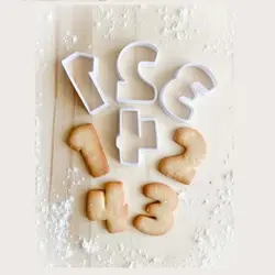 کاتر شیرینی کوکی و خمیر فوندانت مدل اعداد انگلیسی مجموعه 9 عددی