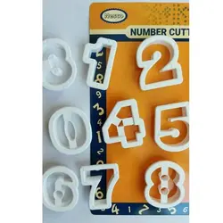 کاتر شیرینی کوکی و خمیر فوندانت مدل اعداد انگلیسی مجموعه 9 عددی