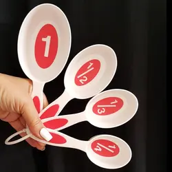 پیمانه اندازه گیری آشپزی و شیرینی مدل لیوانی و قاشقی مجموعه 10 عددی
