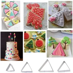 کاتر کوکی و برش خمیر شیرینی مدل مثلث مجموعه 4 عددی