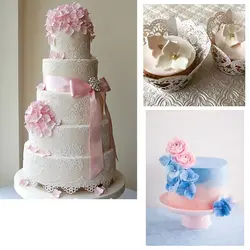 ست کاتر و وینر سیلیکونی فوندانت بهگز مدل گل ادریسی مجموعه 4 عددی